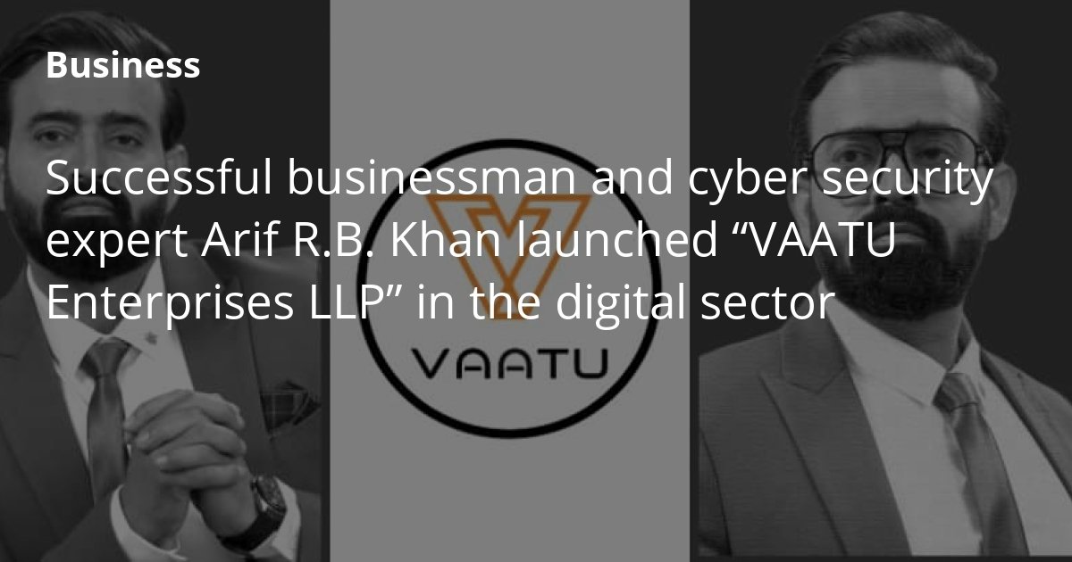 Arif R Successful businessman and cyber security expert Arif R.B. Khan ...